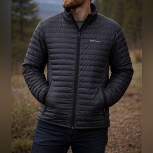 Eddie Bauer EB650 Down Jacket Lightweight Insulated Zip Pockets Small EUC